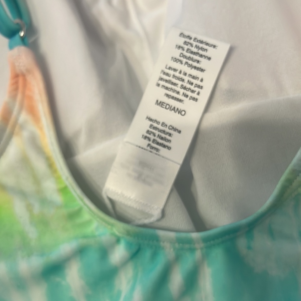 NWT Salt Life logo neon tie dye multicolor swimsuit one piece womens M - Picture 4 of 8